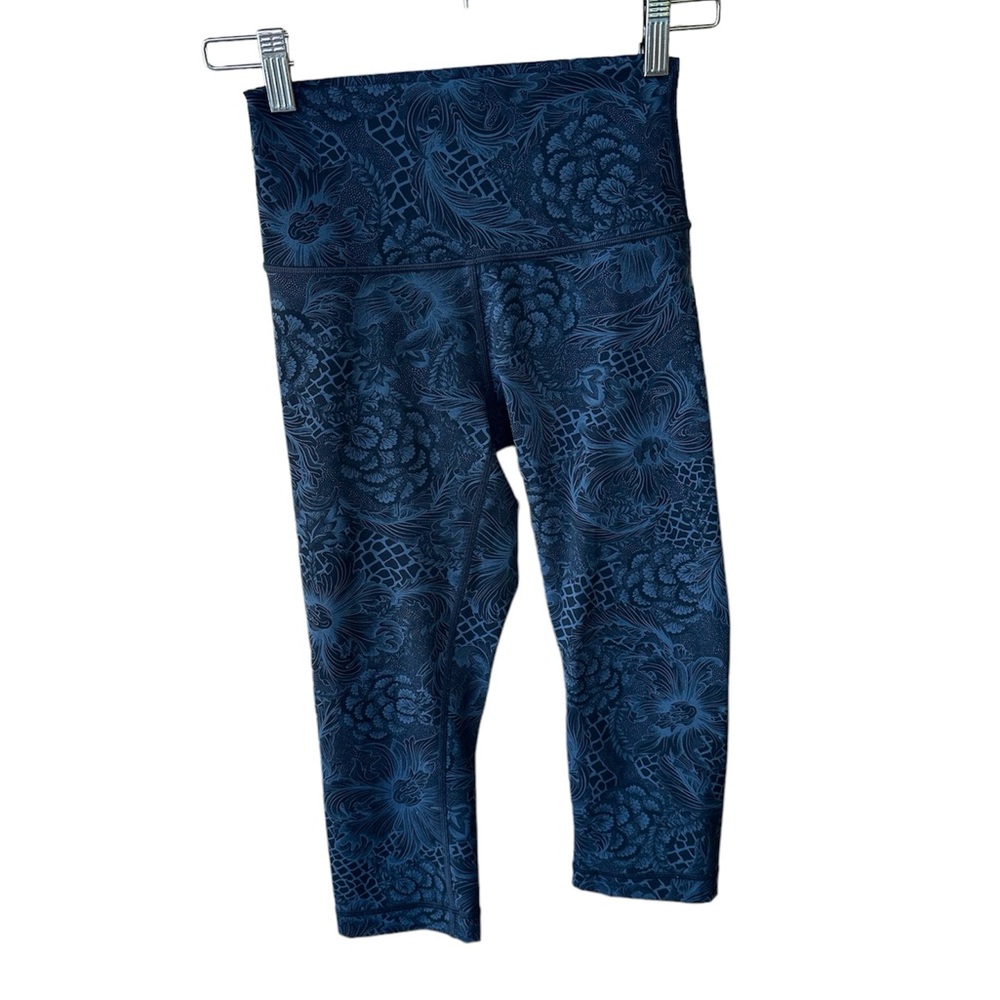 Lululemon Wunder Under crop high rise luxtreme blue/black - Picture 3 of 7